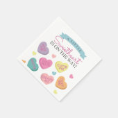 Little Sweetheart Candyベビーシャワー スタンダードカクテルナプキン (角)