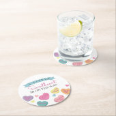 Little Sweetheart Candyベビーシャワー ラウンドペーパーコースター (インサイチュ)