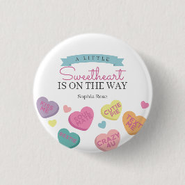 Little Sweetheart Candy Baby Shower Pin 缶バッジ