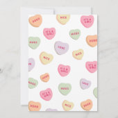 Little Sweetheart candy Valentines Day Baby shower 招待状 (裏面)