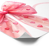 Little Sweetheart Cute Bow Baby Showerへようこそ ポスター (角)