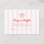 Little Sweetheart Diaper Raffle Card エンクロージャーカード (正面)