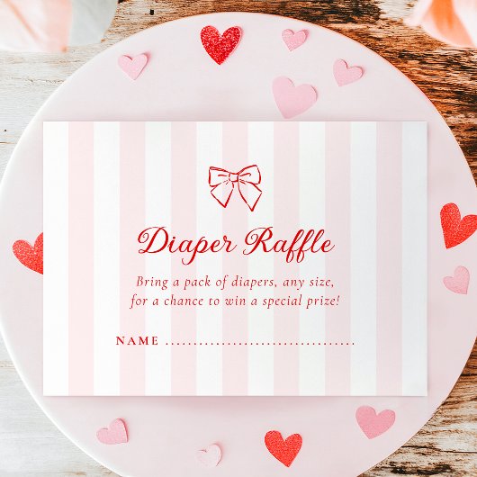 Little Sweetheart Diaper Raffle Card エンクロージャーカード