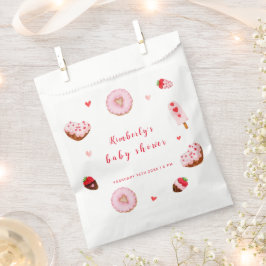 Little Sweetheart Donuts Valentines Baby Shower フェイバーバッグ