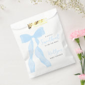 Little Sweetheart Elegant Blue Bow Baby Shower フェイバーバッグ (封をした状態)