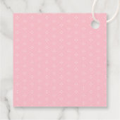 Little Sweetheart Elegant Pink Bow Baby Shower フェイバータグ (裏面)