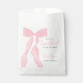 Little Sweetheart Elegant Pink Bow Baby Shower フェイバーバッグ (正面)