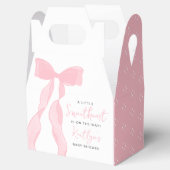 Little Sweetheart Elegant Pink Bow Baby Shower フェイバーボックス (オープン)