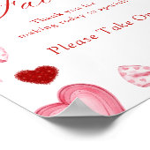 Little Sweetheart Favors Sign Valentines Day Baby  ポスター (角)