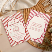 Little Sweetheart First Birthday Valentine's Day 招待状