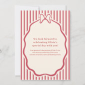 Little Sweetheart First Birthday Valentine's Day 招待状 (裏面)