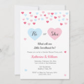 Little Sweetheart Gender Reveal招待状,バレンタイン 招待状 (正面)