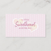 Little Sweetheart Girl Baby Shower Books forベビー エンクロージャーカード (裏面)
