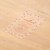 Little Sweetheart Girl Baby Shower Invitation アクリル招待状 (レイダウン)