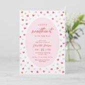 Little Sweetheart Girl Baby Shower Invitation 招待状 (スタンド正面)