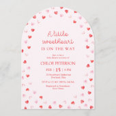 Little Sweetheart Girl Baby Shower Invitation 招待状 (正面)