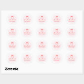 Little Sweetheart Pink Baby Shower Stickers ラウンドシール (シート)