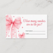 Little Sweetheart Pink Bowキャンディの数 エンクロージャーカード (正面)