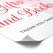 Little Sweetheart Pink Bow Baby Showerギフトブック ポスター (角)