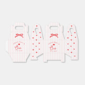 Little Sweetheart Pink Red Valentines 1st Birthday フェイバーボックス (折り畳みなし)