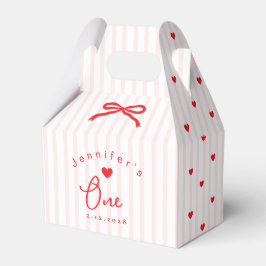Little Sweetheart Pink Red Valentines 1st Birthday フェイバーボックス