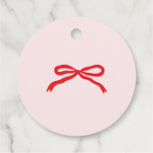 Little Sweetheart Pink Red Valentines Baby Shower フェイバータグ (裏面)