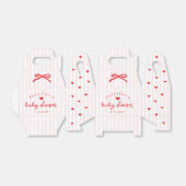 Little Sweetheart Pink Red Valentines Baby Shower フェイバーボックス (折り畳みなし)