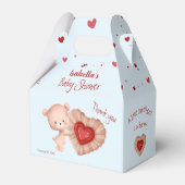 Little Sweetheart Red Blue Valentines赤ちゃんシャワー フェイバーボックス (正面サイド)
