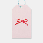 Little Sweetheart Red Bow Valentines Thank you ギフトタグ (裏面)