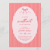 Little Sweetheart Retro Baby Shower Invitation 招待状 (正面)