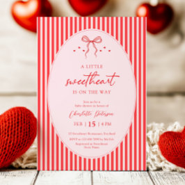 Little Sweetheart Retro Baby Shower Invitation 招待状