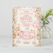 Little Sweetheart Storybook Teddy Bear Goose 1st 招待状 (スタンド正面)