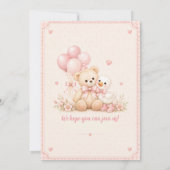 Little Sweetheart Storybook Teddy Bear Goose 1st 招待状 (裏面)