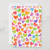 Little Sweetheart Teddy Bear Valentineベビーシャワー 招待状 (裏面)