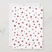 Little Sweetheart Valentine 1st birthday 招待状 (裏面)