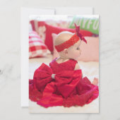 Little Sweetheart Valentine 1st Birthday Cake  招待状 (裏面)