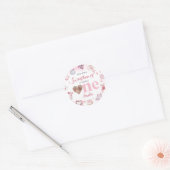 Little Sweetheart Valentine 1st Birthday Sticker ラウンドシール (封筒)