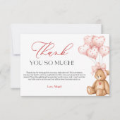 Little Sweetheart Valentine Baby Shower サンキューカード (正面)