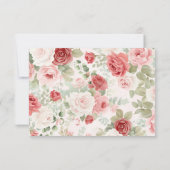 Little Sweetheart Valentine Baby Shower サンキューカード (裏面)