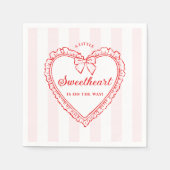 Little Sweetheart Valentine Baby Shower スタンダードカクテルナプキン (正面)
