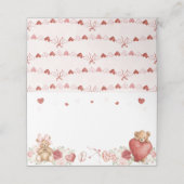 Little Sweetheart Valentine Baby Shower Folded  プレイスカード (外部開封)