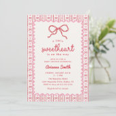 Little Sweetheart Valentine Baby Shower Invitation 招待状 (スタンド正面)