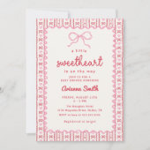 Little Sweetheart Valentine Baby Shower Invitation 招待状 (正面)