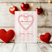 Little Sweetheart Valentine Baby Shower Invitation 招待状