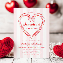 Little Sweetheart Valentine Baby Shower Invitation 招待状
