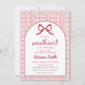 Little Sweetheart Valentine Baby Shower Invitation 招待状 (正面)