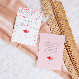 Little Sweetheart Valentine Baby Shower Thank You サンキューカード