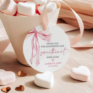Little Sweetheart Valentine Baby Shower Thank You フェイバータグ
