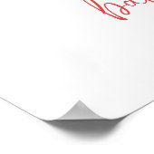 Little Sweetheart Valentine Baby Shower Welcome  ポスター (角)