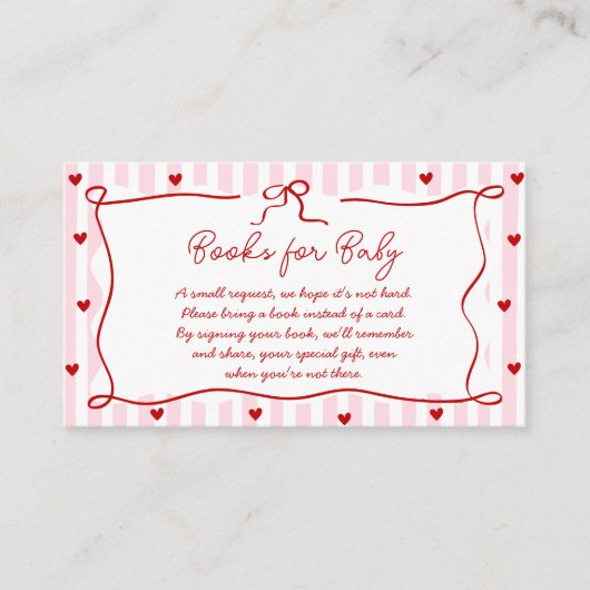 Little Sweetheart Valentine Books for Baby Card エンクロージャーカード (正面)